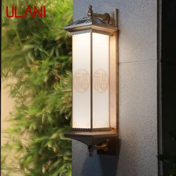 ULANI Слънчев Улица, с монтиран на стената лампа Творчески Бронзов Аплици Led Водоустойчива IP65 за къщи, Вили, Тераси, двор