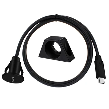 USB Type C 3.1 за мъже и жени, кабел за скрит монтаж, кабел за автомобили, мотоциклети