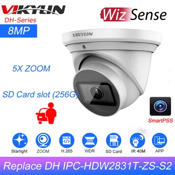 Vikylin Dahua OEM 8-мегапикселова IP камера WizSense IPC-HDW2841T-ZS с Вграден микрофон, 5-кратно Увеличение, слот за SD-карта, SMD Мрежова камера за видеонаблюдение