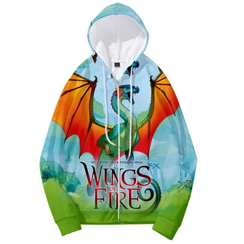 Wings of Fire с 3D принтом дамски/мъжки hoody с качулка, Градинска облекло в стил хип-хоп, яке с качулка с цип, Горна ежедневни, спортно облекло