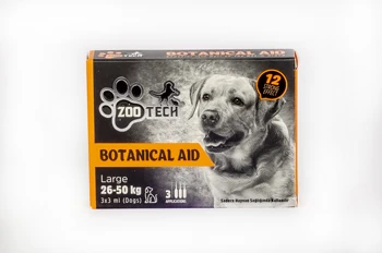 ZooTech Ботаническо СРЕДСТВО за кучета, капки от паразитни кърлежи, Въшки, Бълхи, 3 флакона, 1 Кутия За кучета с Тегло от 26 до 50 кг