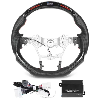 volante deportivo от въглеродни влакна led Дисплей с Подсветка за Превключване на Предавките с Плоско Дъно D-Образен Волан за Hilux Fortuner с 2015 2023 година