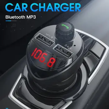 Автомобилен Bluetooth 4.2 FM-предавател Безжичен високоговорител TF карта стик MP3 плейър