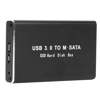 Адаптер Mini USB 3.0 за mSATA Корпуса на твърдия диск, Външен твърд диск, SSD Калъф