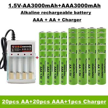 Алкална батерия AA + AAA, 1,5 В, 3000 mah, подходяща за дистанционно управление, играчки, часовници, радиостанции и т.н