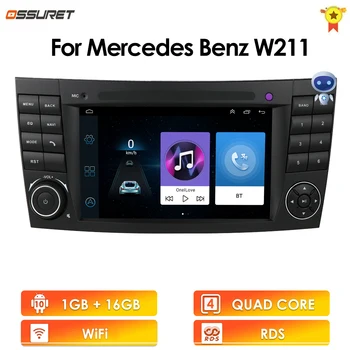 Андроид 10 Автоматичен DVD-плеър За Mercedes Benz E-Klasse W211 E200 E220 E300 E350 Стерео Ontvanger Радио Восьмиядерный Автомобилен Мултимедиен
