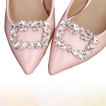 Банкетная обувки с Катарама и Перли на висок ток, Сватбена Шнола За жени, Модни Аксесоари за Булката