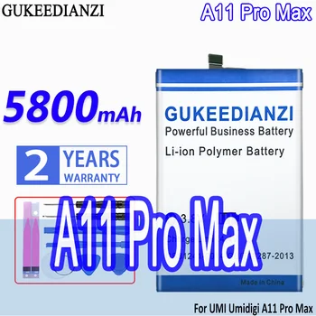 Батерия GUKEEDIANZI Голям Капацитет A11Pro Max 5800 mah Батерии За мобилни телефони UMI Umidigi A11 Pro Max