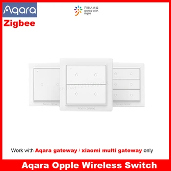 Безжичен ключ Aqara Opple, интелигентен магнитен прекъсвач светлина, управление на приложението, безжичен стенен ключ, не е необходимо окабеляване за приложения Mihome Mijia