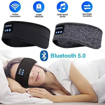 Безжична Bluetooth 5,0 Спортна USB-маска за очи, Слушалки за сън, Музикални слушалки, превръзка на главата за сън