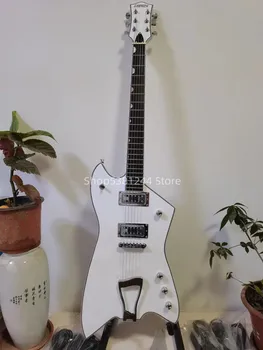 Безплатна доставка, 6-струнен електрическа китара, хастар от палисандрово дърво, сребърни аксесоари