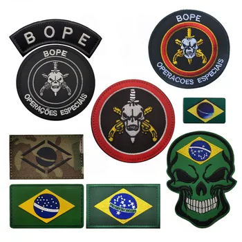 Бразилски Флаг Нашивка на Силите за специални операции Външна Тактическа Превръзка на Тъканта Стикер На Раница Аксесоар Стикер