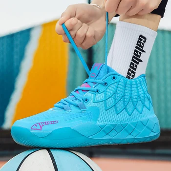 Брандираната професионална мъжки Баскетболни обувки, Баскетболни маратонки, устойчива на плъзгане на пара с високо берцем, дишащи мъжки баскетболни обувки