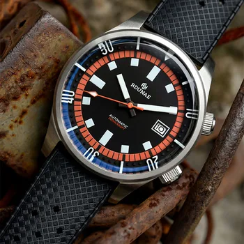 В знак на почит Спортни Часовници за Мъже NH36 Автоматични Механични Ръчни Часовници 200M Diver Watches Ретро 43 мм Вътрешен Панел Флуоресцентни ClAEocks RDUN