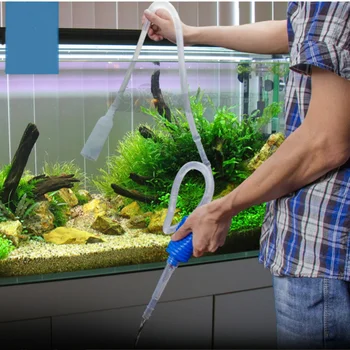 Вакуум Чакъл филтър за аквариум за Пречистване на Сифонного помпа Ръчна Помпа за Пречистване на Безопасен Вакуум 1,8 м