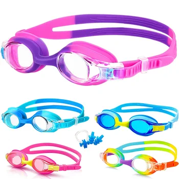 Водоустойчив Фарове за плувни очила, UV, Детски Професионални цветни лещи, Детски очила За плуване, слънчеви Очила Gafas Loreta
