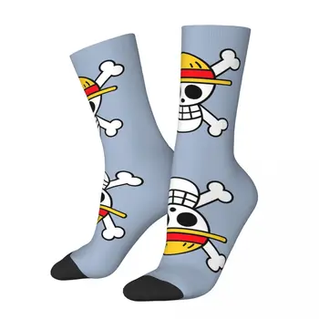 Всесезонни пълнозърнести чорапи с череп в стил Харадзюку, висококачествени чорапи за екипажа, Забавни чорапи за мъже и жени, подарък за рожден Ден