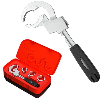 Гаечен ключ с регулируем отвор, Специална богат на функции тръба, Баня, Гаечен ключ за мивки, Ремонт на дома, 80 мм, Голям гаечен ключ, инструмент