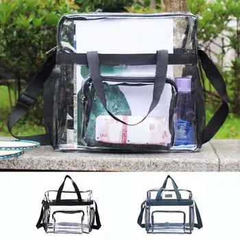 Гладка с цип, удобни за носене, Непромокаемая Мъжка чанта за бръснене, миене, тоалетни принадлежности от прозрачен PVC, Прозрачна чантата за хотел