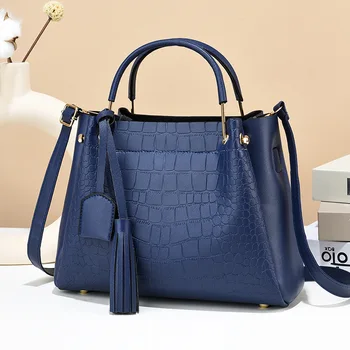 Гореща разпродажба, Женствена чанта с крокодиловым модел 2023, Нова мода и атмосфера, Персонални Женствена чанта през рамо с едно рамо