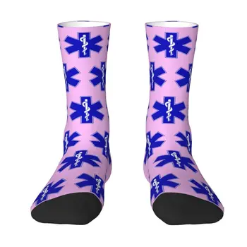 Готини мъжки чорапи Emt Star Of Life, Унисекс, топли чорапи за парамедиков с 3D-принтом, дишащи Чорапи за медици