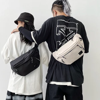 Градинска поясная чанта в стил хип-хоп, чанта за вашия телефон, Нова Нагрудная чанта с Голям капацитет, чанти през рамо, Мода тенденция на скута чанти, Найлонови скута Унисекс чанти