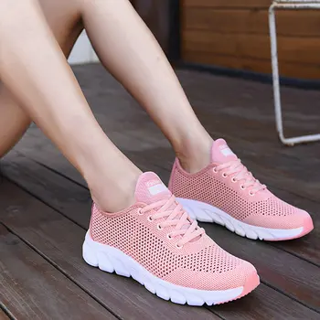 Дамски летни спортни обувки, ежедневни дишащи маратонки за бягане, леки маратонки с мека подметка, Дамски обувки в стил Zapatos