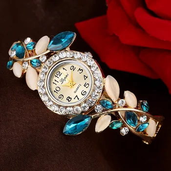 Дамски часовник от водеща марка, Луксозни кварцови часовници с Кристали от Неръждаема Стомана, Модерен Елегантен Дамски часовник-гривна relogios feminino
