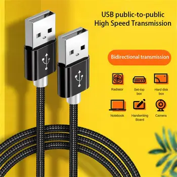 Двупосочен USB-кабел за трансфер на данни от розово злато, радиатор за автомобил за лаптоп, Резервни части за пренос на данни, Линия за предаване на данни на най-високо качество, черен