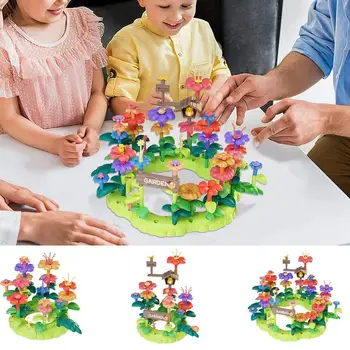 Детска играчка-цвете във формата на дърво, експанзионистична творческа игра с въображението, Складывающая Цветя, Штабелируемые блокове, Игрушечное дърво за Монтесори играчки