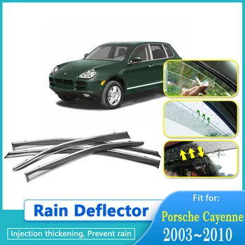 Дефлектори Дъжд В Прозорците За Porsche Cayenne E1 9PA 2002 ~ 2010 Дъждовни Очила Дефлекторная Защита на Тенти Подслон Завеси Автоаксесоари