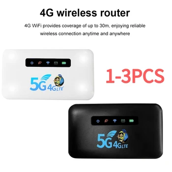 Джобен WiFi-рутер 4G, портативна мобилна точка за достъп Wi-Fi CAT4 150 Mbit/s, батерия с капацитет 2600 mah със слот за СИМ-карти за пътуване на открито