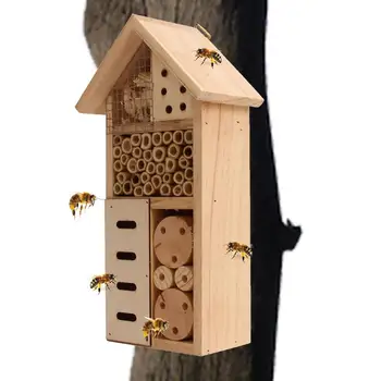 Дървена Насекомо, Пчела, Къща на Пеперудите, в Дървена стая, Хотел, Подслон, Украса на градината, Кутия за гнезда, кутия за външна градина, двор