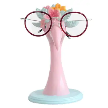 Държач за очила от смола под формата на Фламинго, Поставка за очила Ръчна изработка, обработка на смола, Поставка за очила с Елегантна Розова Поставка във формата на Фламинго За
