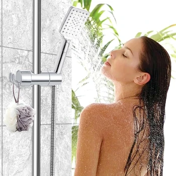 Държач на накрайник за душ, за монтиране на стена за душ, регулируема заместител на притежателя за накрайник за душ, Лесен за инсталиране на повдигащата щанга M4YD