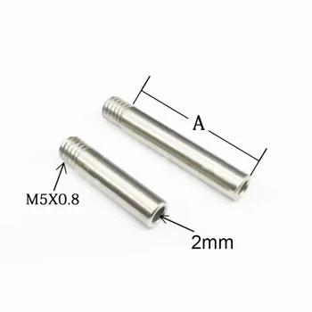 Дюза за измиване с ЦПУ права линия 304 M5x0,8 стъпка на резба 2 mm отвор на тръбата Дължина на спрей дюза 5-300 мм
