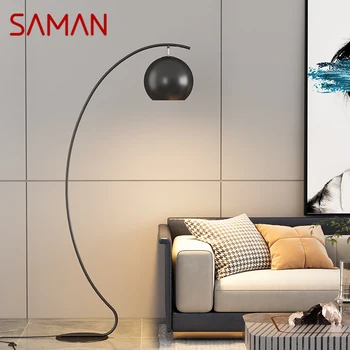 Етаж лампа SAMAN Nordic Yellow за риболов, модерна семейна хол, разтегателен диван в спалнята, творчески led декоративна лампа