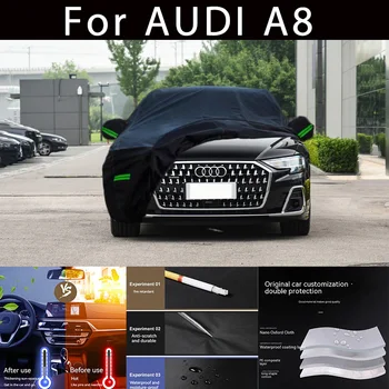 За AUDI A8 Външна защита, пълни с автомобил сеат, Снежната покривка, Козирка, Водоустойчива Прахозащитен външни автомобилни аксесоари