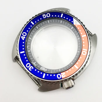 За часовници Seiko SKX007 Стил с 45 мм на Корпуса Черно PVD Корпус Каишка от неръждаема Стомана, Сапфирен кристал е Подходящ за механизъм NH35 Nh36