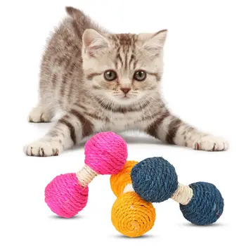 Забавна играчка за котки Сизалевый топка, игра-закачка, Дъвчене Гира, Барабани, интерактивни играчки за домашни любимци, удобства за коте