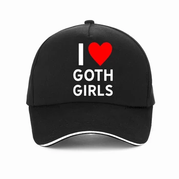 Забавна шапка Love Готика Момиче Сърце GF в летен стил, памучен бейзболна шапка с графичен дизайн, подаръци за рожден ден, шапка с лятна Регулируема закопчалка