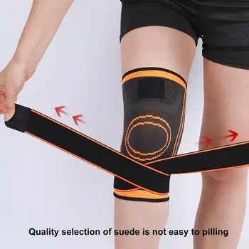 Защита на коляното Компрессионный ръкав Поддържа Дишащи Коленете с крепежной лента за ударопрочности Степента от пот