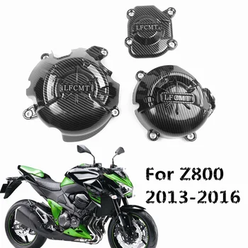Защитно покритие на корпуса на двигателя на мотоциклет за Kawasaki Z800 2013 2014 2015 2016 Black/Carbon
