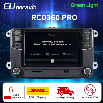 Зелена светлина RCD360 Pro Carplay Радиото в автомобила Android Auto NONAME MIB 6,5 инчов плейър 6RD 035 187B за VW за Skoda Octavia, Superb