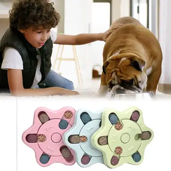 Играчки-пъзели за кучета С бавна подаване на Интерактивни Увеличаване на Къщичка за кучета Играчки-пъзели за тренировка IQ Умствено обогатяване Пъзел игра за лакомство за кучета