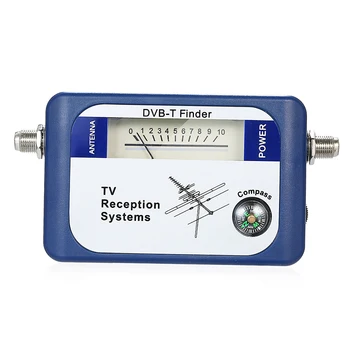 Измерител за определяне на цифров сателитен сигнал DVB-T, земя телевизионна антена с компас, система за приемане на телевизионни сигнали