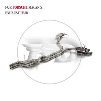 Изпълнението на изпускателната система HMD от неръждаема стомана Catback подходящ за електронни клапани Porsche Macan S 3.0 T auto аксесоар