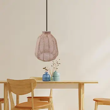 Имитационный тъкани лампа за лампи, светлинното устройство, защита на лампа, обикновена окачена лампа за спални, чайна, декорация на кухня