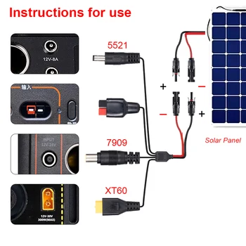 Кабел за свързване на слънчева Батерия 10А, кабел за зареждане на открито, Устойчивост на PVC, Водонепроницаемое двоен о-пръстен, Кабели, Електрически части, части