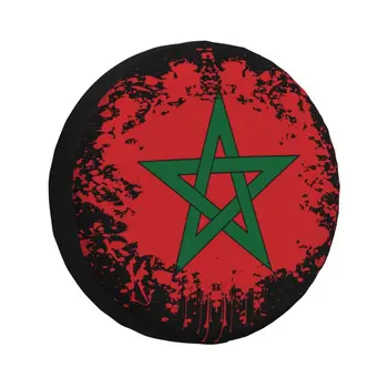 Калъф за резервна гума с флага Мароко Marokko за Джип Hummer Moroccan Proud SUV RV Trailer, защитни покривала за автомобилни гуми, Аксесоари